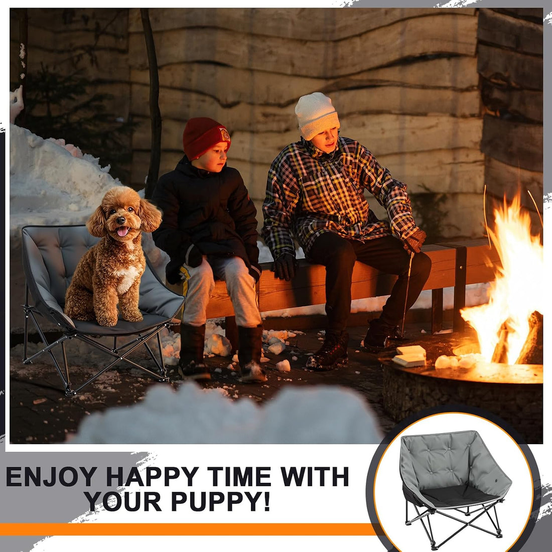 AceOrbit Folding Camping Chair for Dog