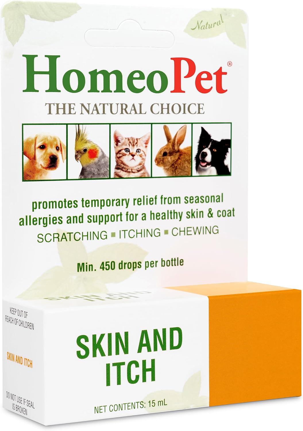 HomeoPet Skin and Itch, Safe and Natural Itch Relief for Dogs and Cats