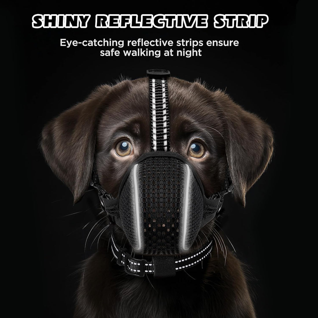 BONTHEE Dog Muzzle,Soft Nylon Muzzles Anti Biting Barking