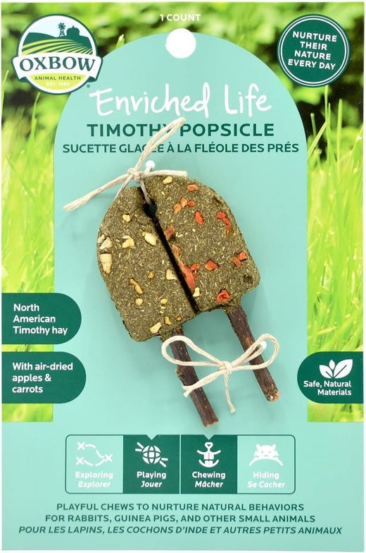 Oxbow Timothy Hay Popsicle, Rabbit Toy & Guinea Pig Chew Toy
