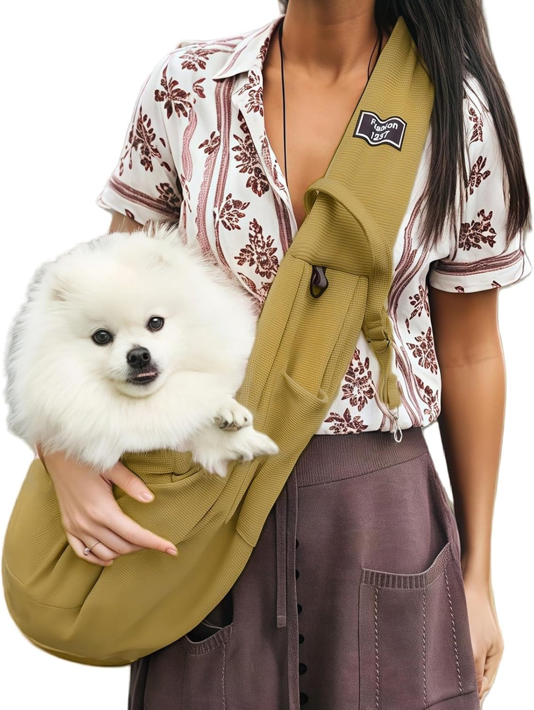 Dog Sling Carrier Soft Breathable for Small Dogs Cats 3-12 lbs