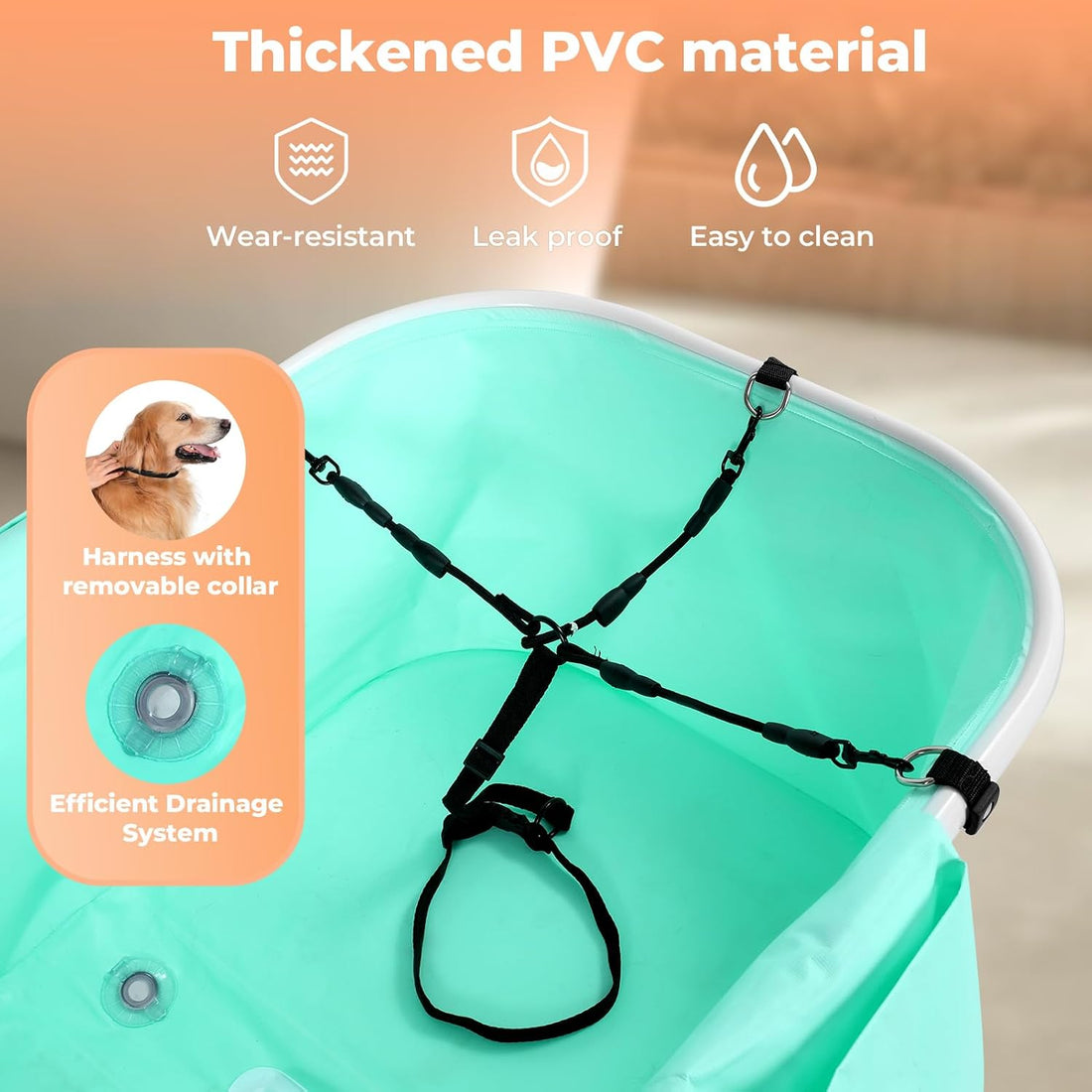 KITPLUS Portable Dog Bathtub