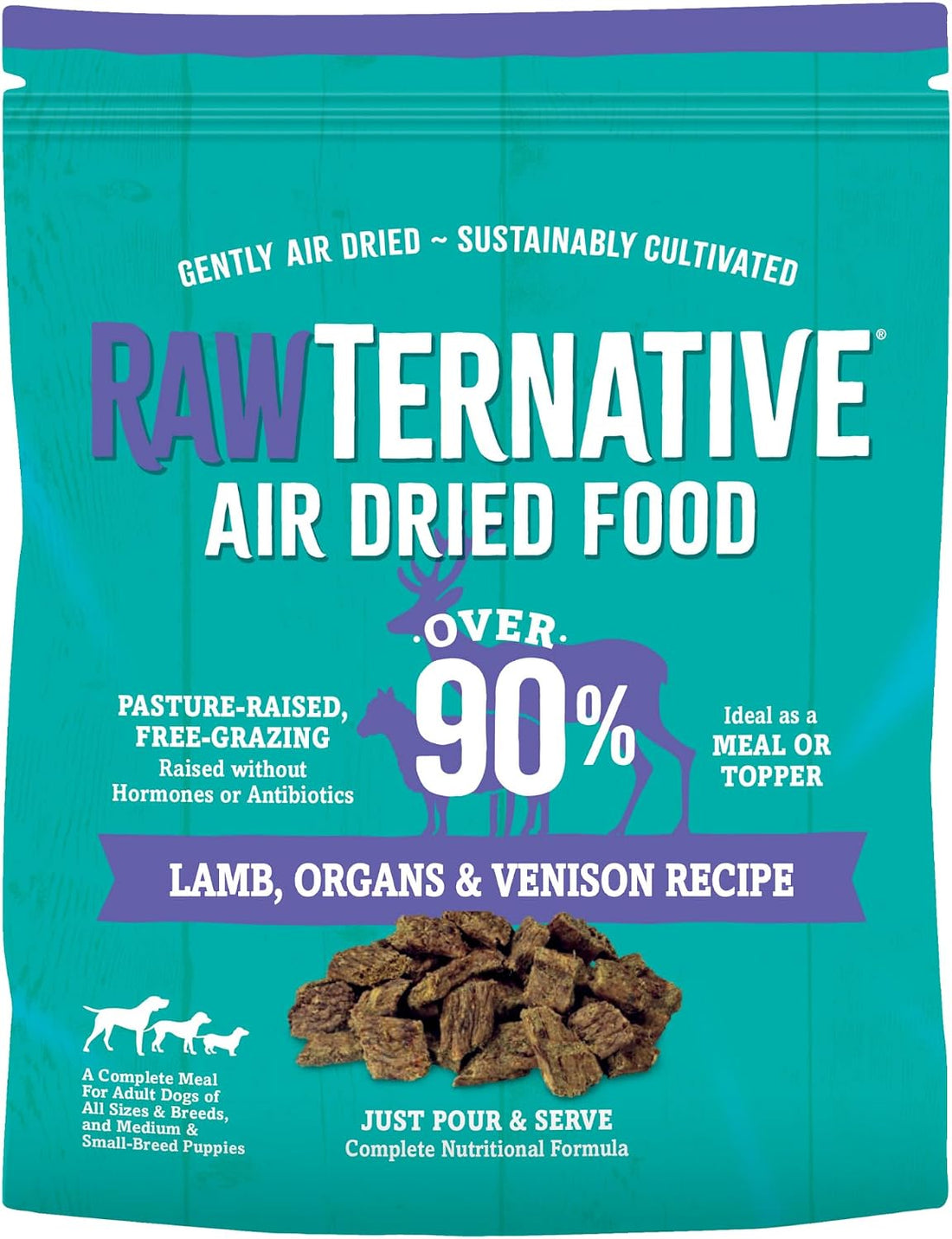 RawTernative Air-Dried Dog Food, Beef & Beef Organs Recipe, 3 lb