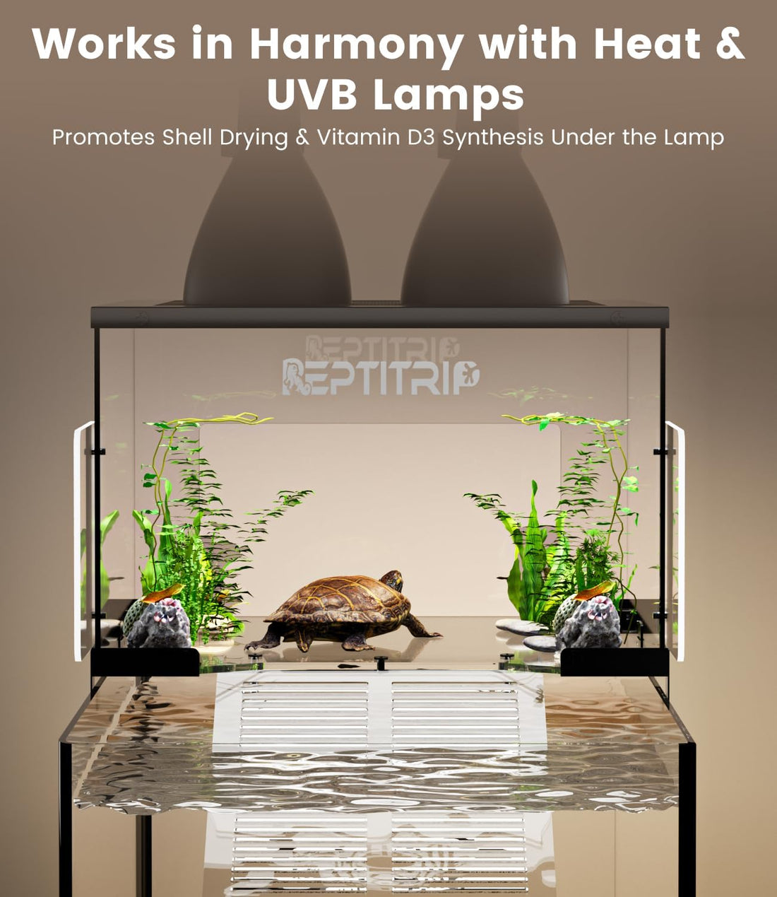 Turtle Basking Platform for 10-13” Wide Aquariums 30/45/55 Gallon