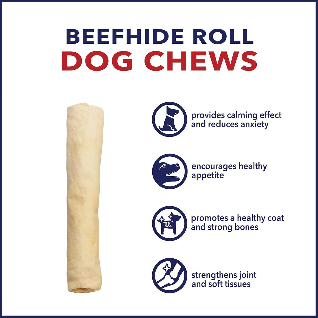 Pet Factory Made in USA Beefhide Rolls