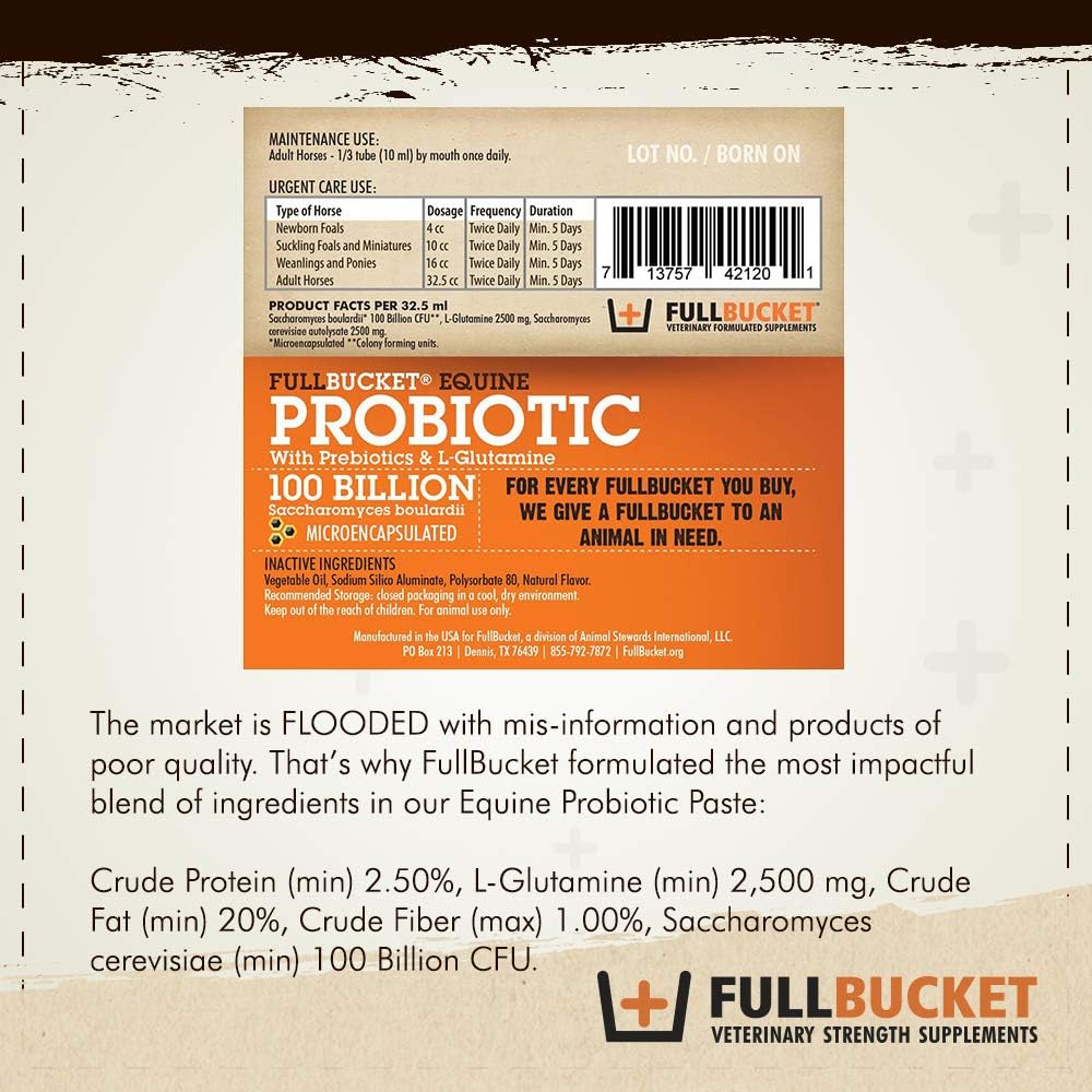 Fullbucket Health Equine Probiotic Paste 32.5CC