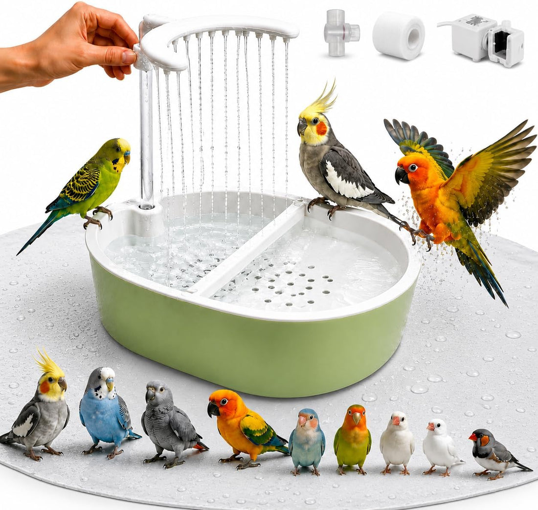 Automatic Bird Bath for Indoor Cages, Parakeets & Cockatiels