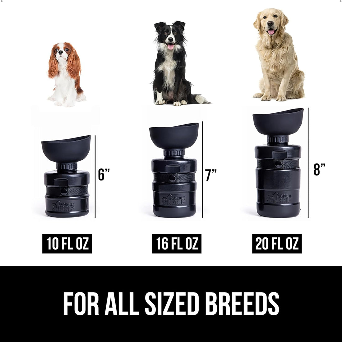 GORILLA GRIP Portable Dog Water Bottle, Food Grade Silicone