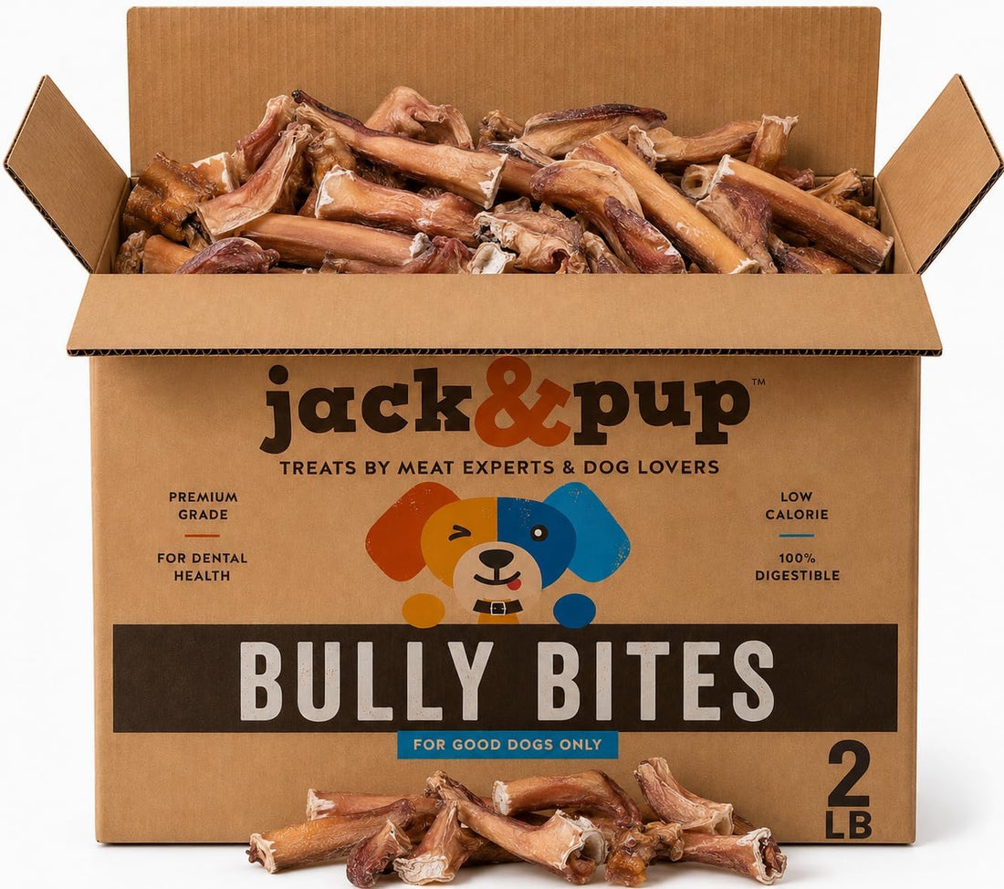 Jack&Pup Bully Bites, Small Bully Sticks for Small Dogs