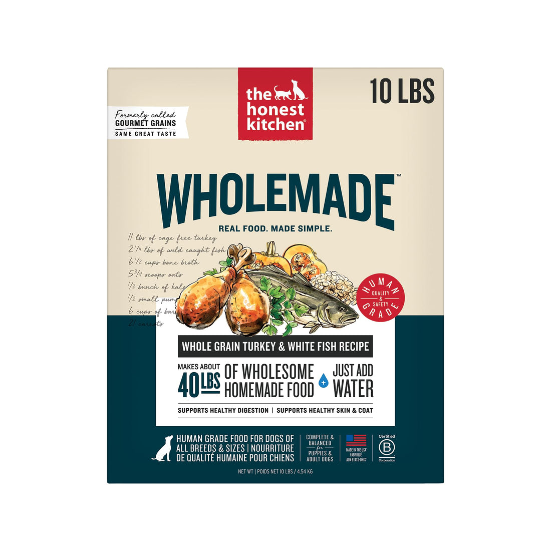 The Honest Kitchen Human Grade Wholemade Dehydrated Whole Grain Dog
