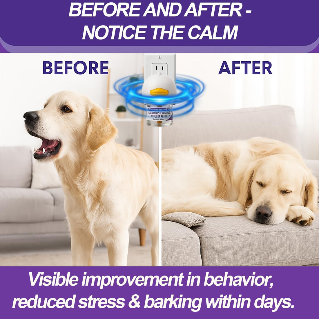 Dog Calming Pheromone Diffuser Kit for Anxiety