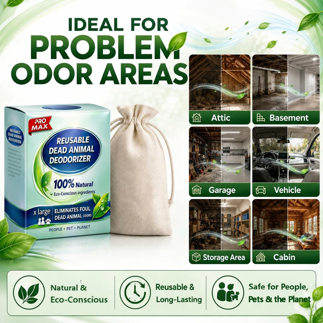 Dead Animal Odor Eliminator for Dead Mouse, Rodent & Rat Smell