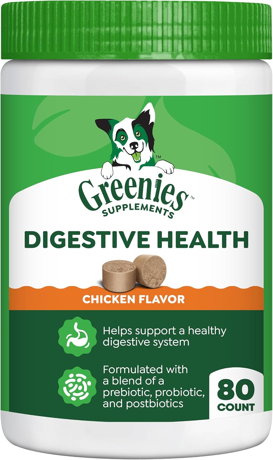 Greenies Supplements Digestive Health Soft Dog Chews, Chicken