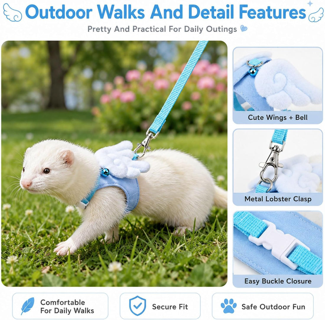 Nogeqi Ferret Harness and Leash Set, Guinea Pig Harness and Leash