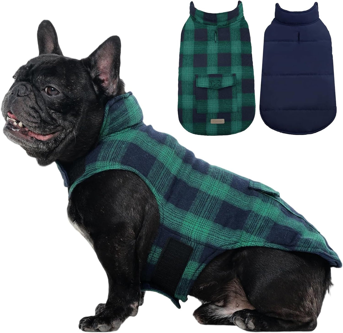 Kuoser Dog Winter Coat, Reversible Dog Jacket