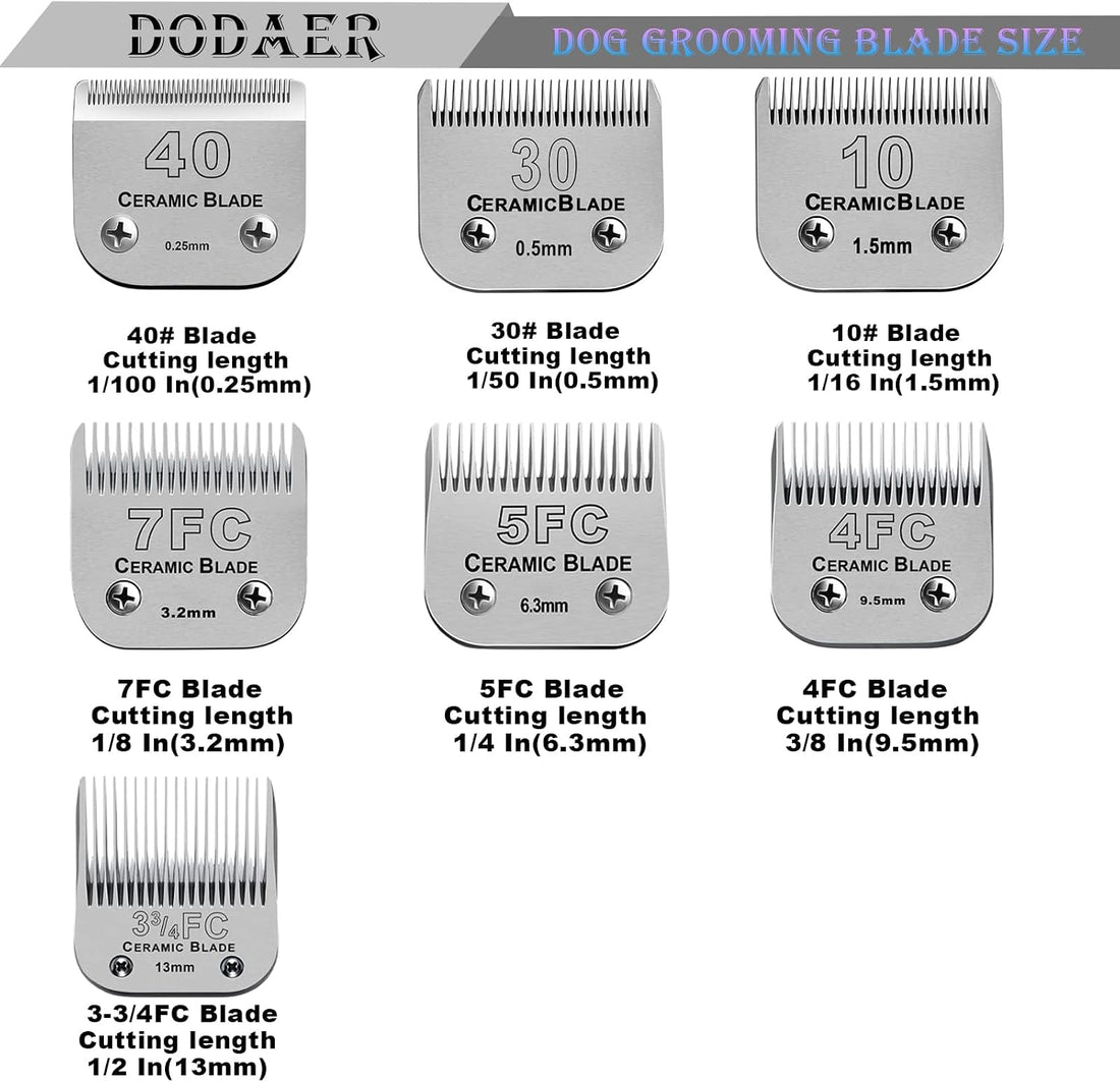 Dog Grooming Ceramic Blades Set,Compatible with Andis,Oster A5,Wahl