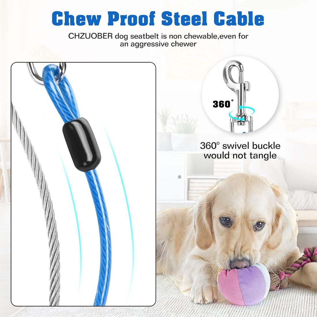 CHZUOBER Chew Proof Dog Car Seat Belt