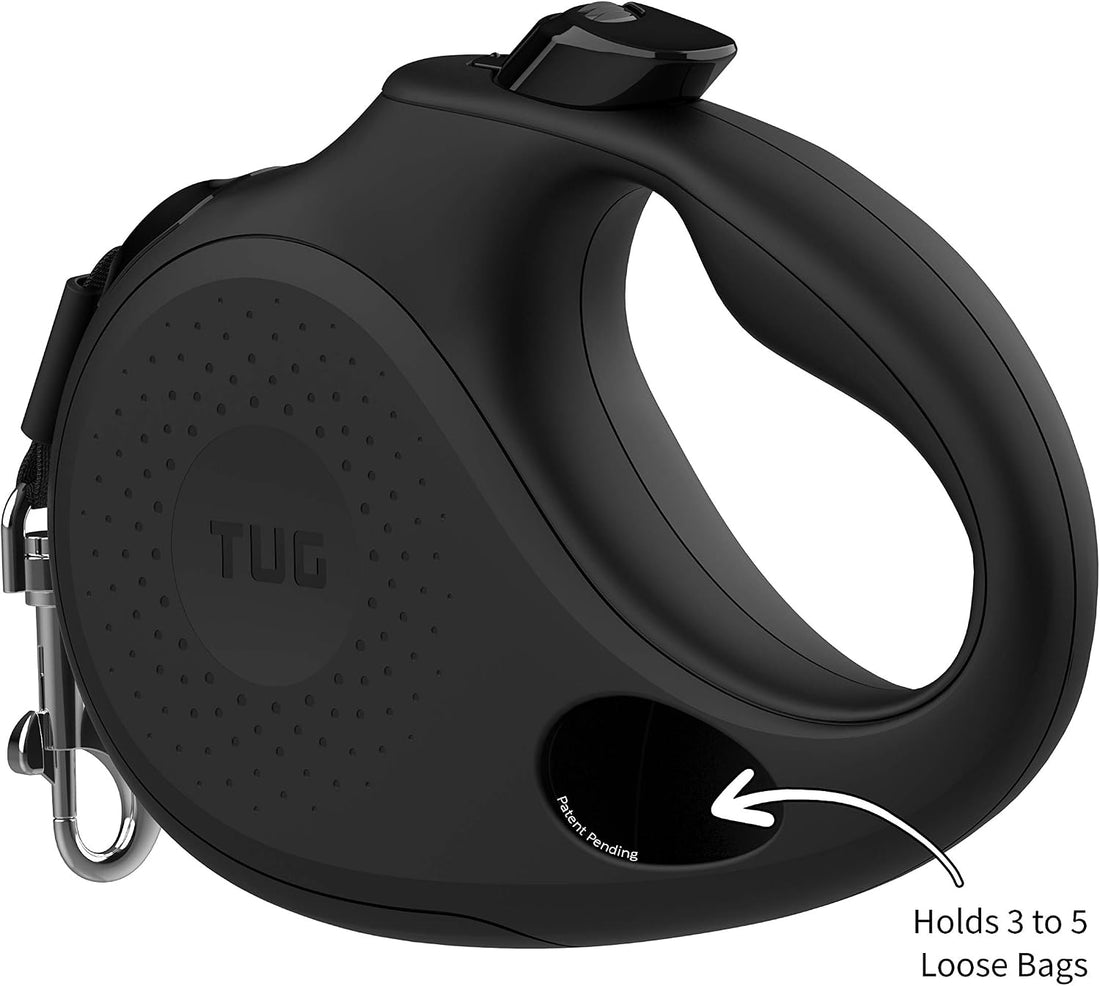 TUG Oval 360° Tangle-Free Retractable Dog Leash with Integrated Waste