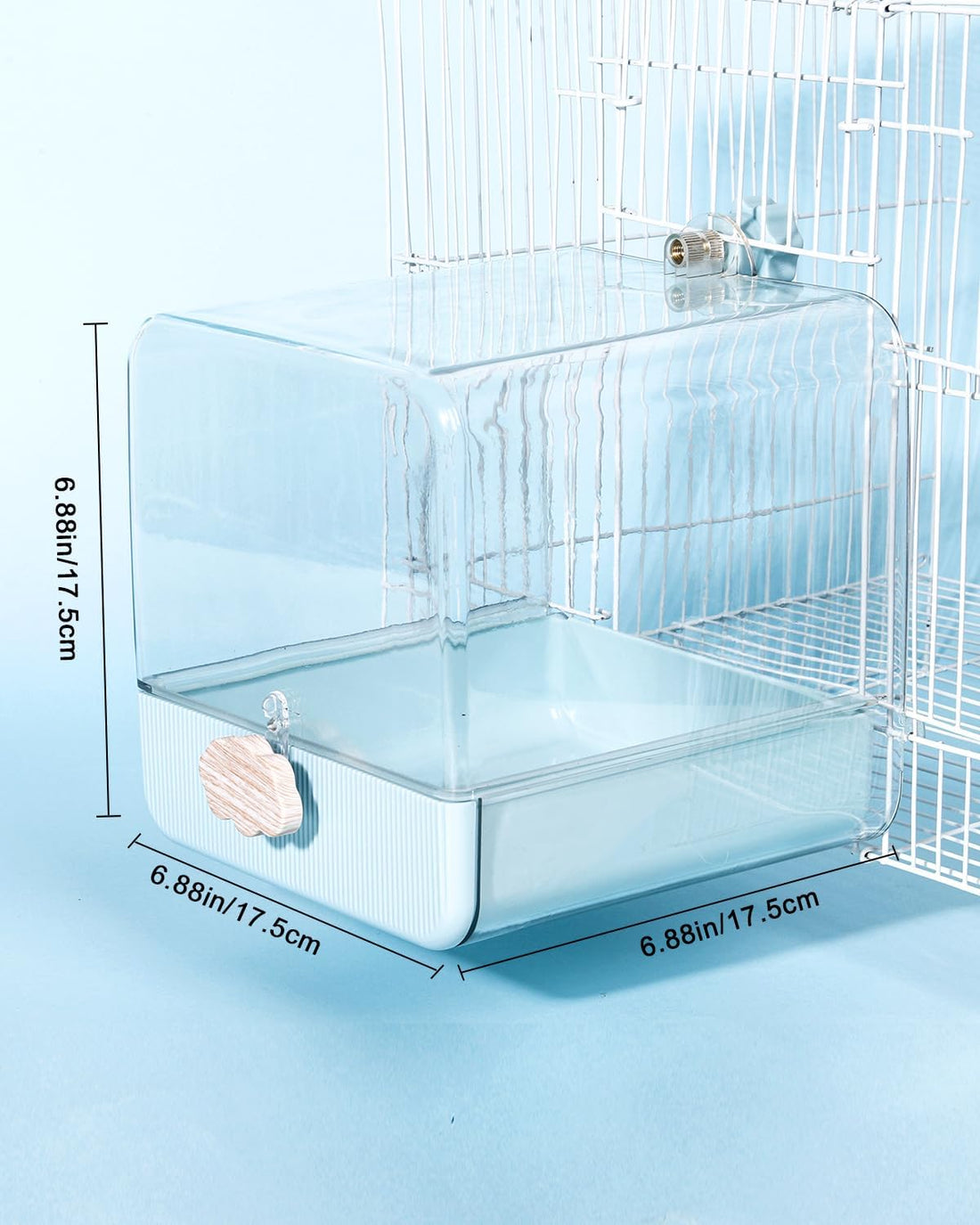 Hanging Bird Bath for Cage, 3 in 1 Multifunction Bird Bath/Bowl/House