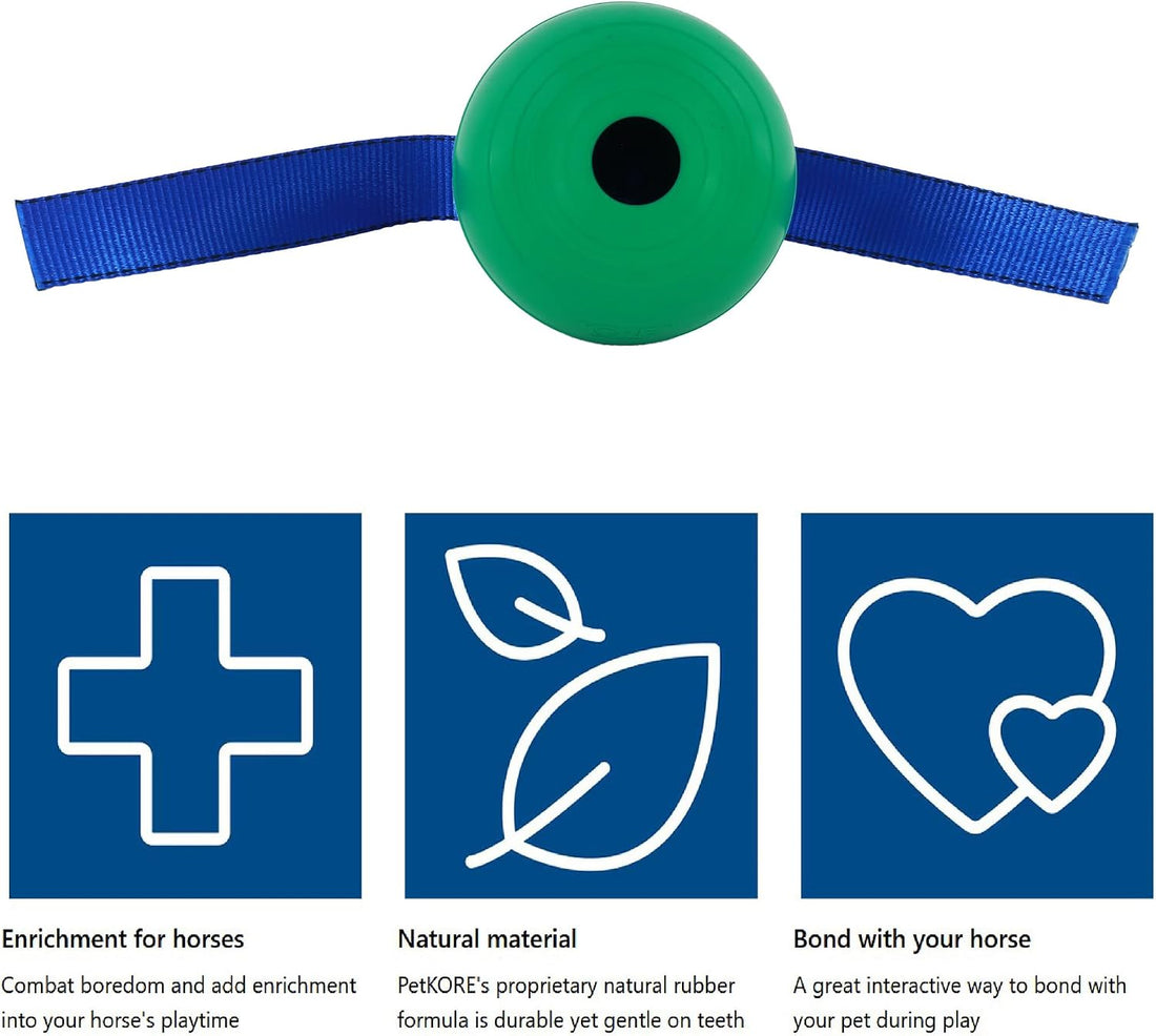 KoreFlex Ball & Tail - Durable Horse Toy & Equine Enrichment Ball