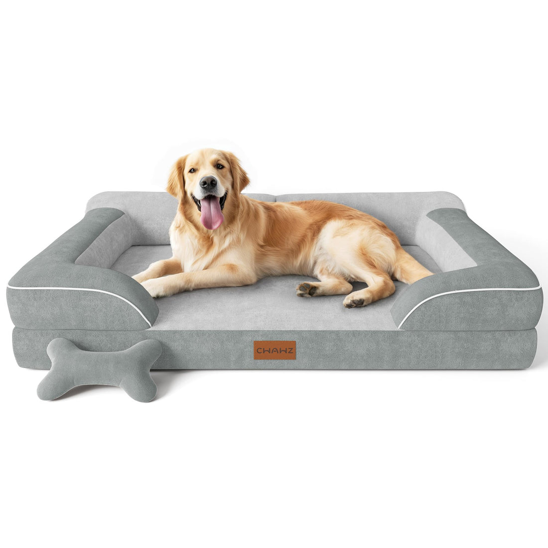 CWAWZ Extra Large Dog Bed, Orthopedic Dog Bed with Cooling Gel Memory