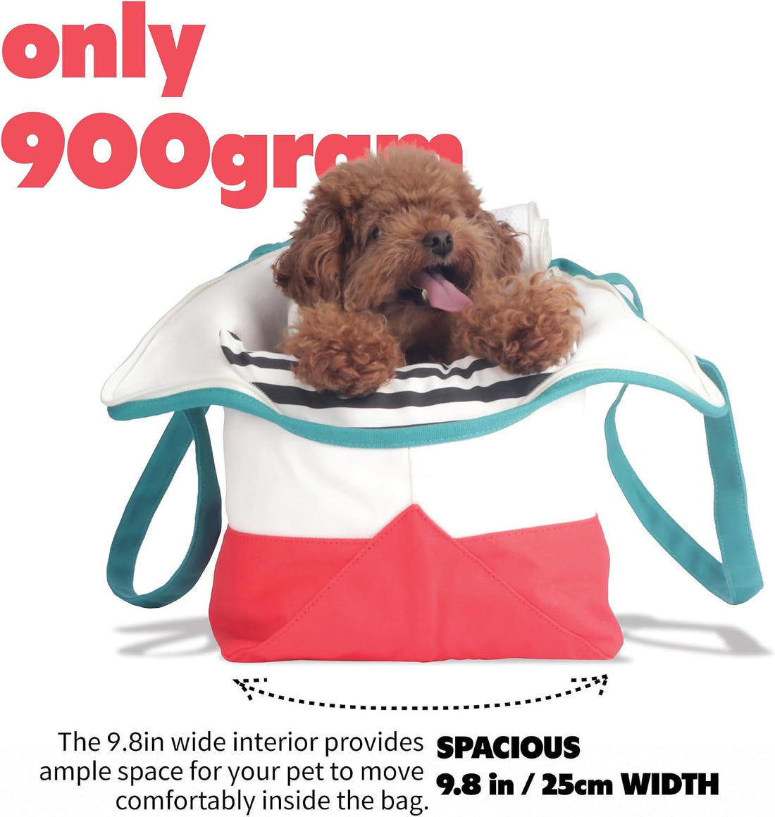 Dog Tote Bag for Small Dogs 4–20 lbs with Safety Leash