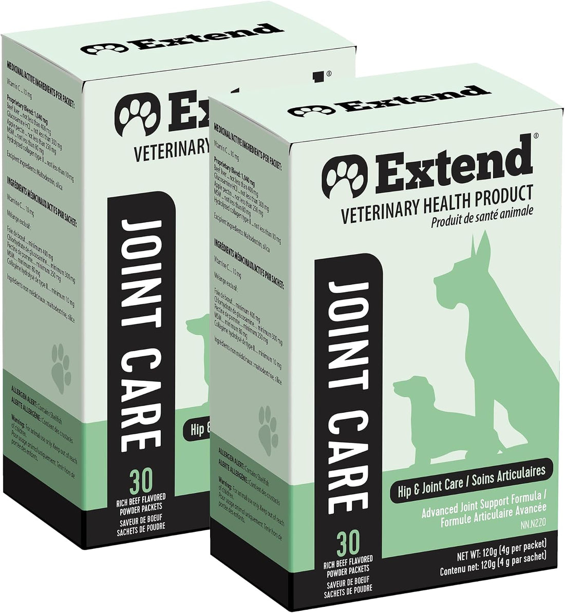 Extend Dog Hip and Joint Supplement Beef Flavored Powder Packets