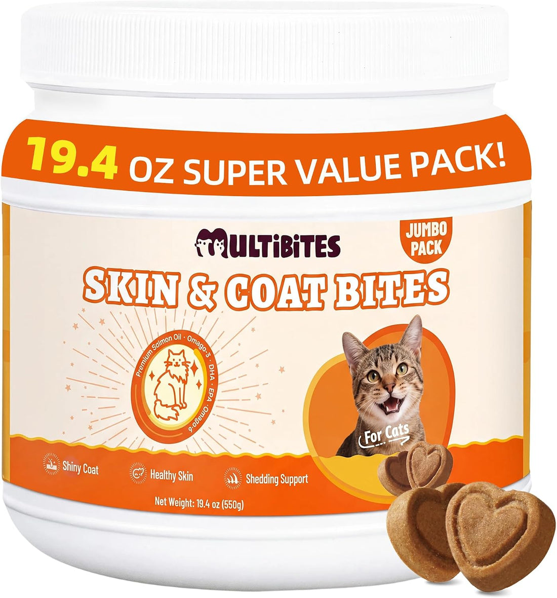 MUITIBITES 19.04 oz Skin & Coat Supplement for Cats