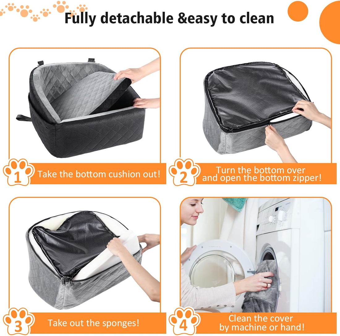 NEEZUKAR Dog Car Seat for Small Dogs,Detachable Washable Dog Booster