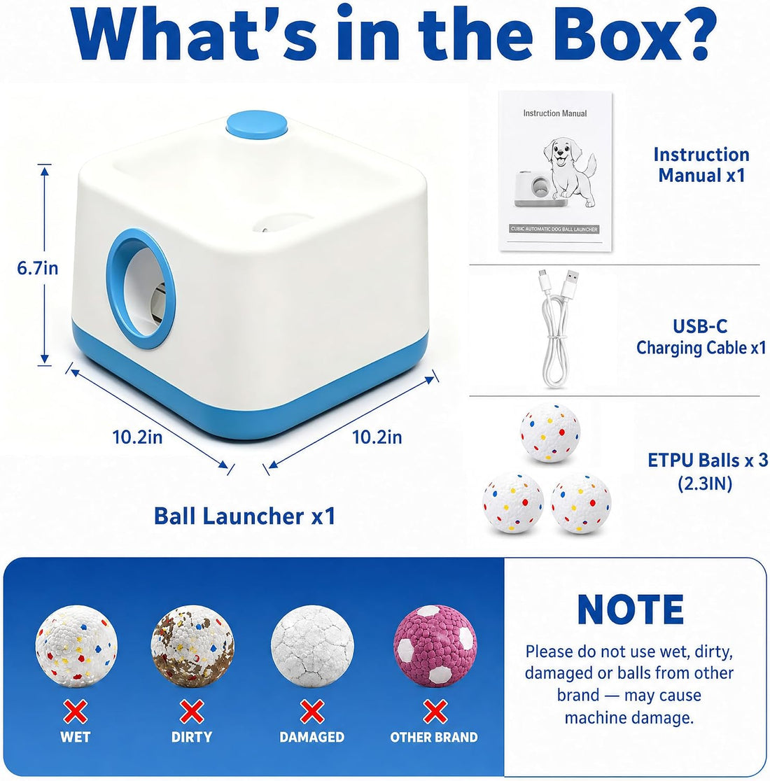 Automatic Dog Ball Launcher for Small Dogs, Interactive Fetch Toy