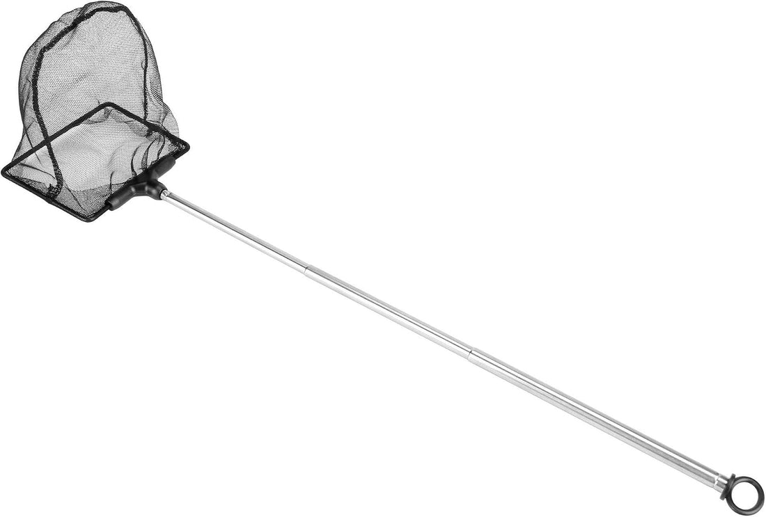 Lpraer Aquarium Fish Net with Extendable Stainless Steel Long Handle