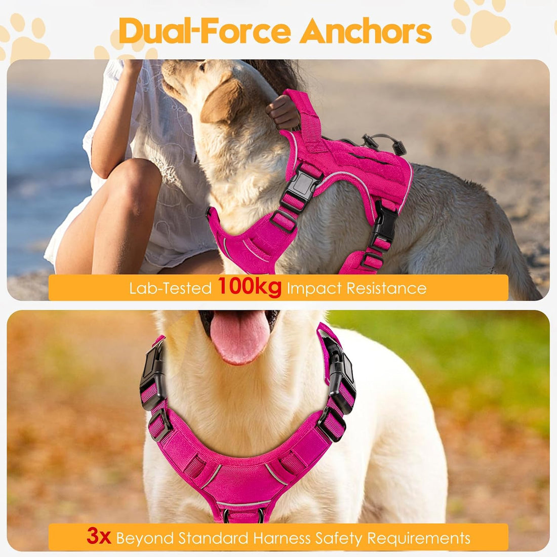 Heavy-Duty Tactical Dog Harness for Large Dogs