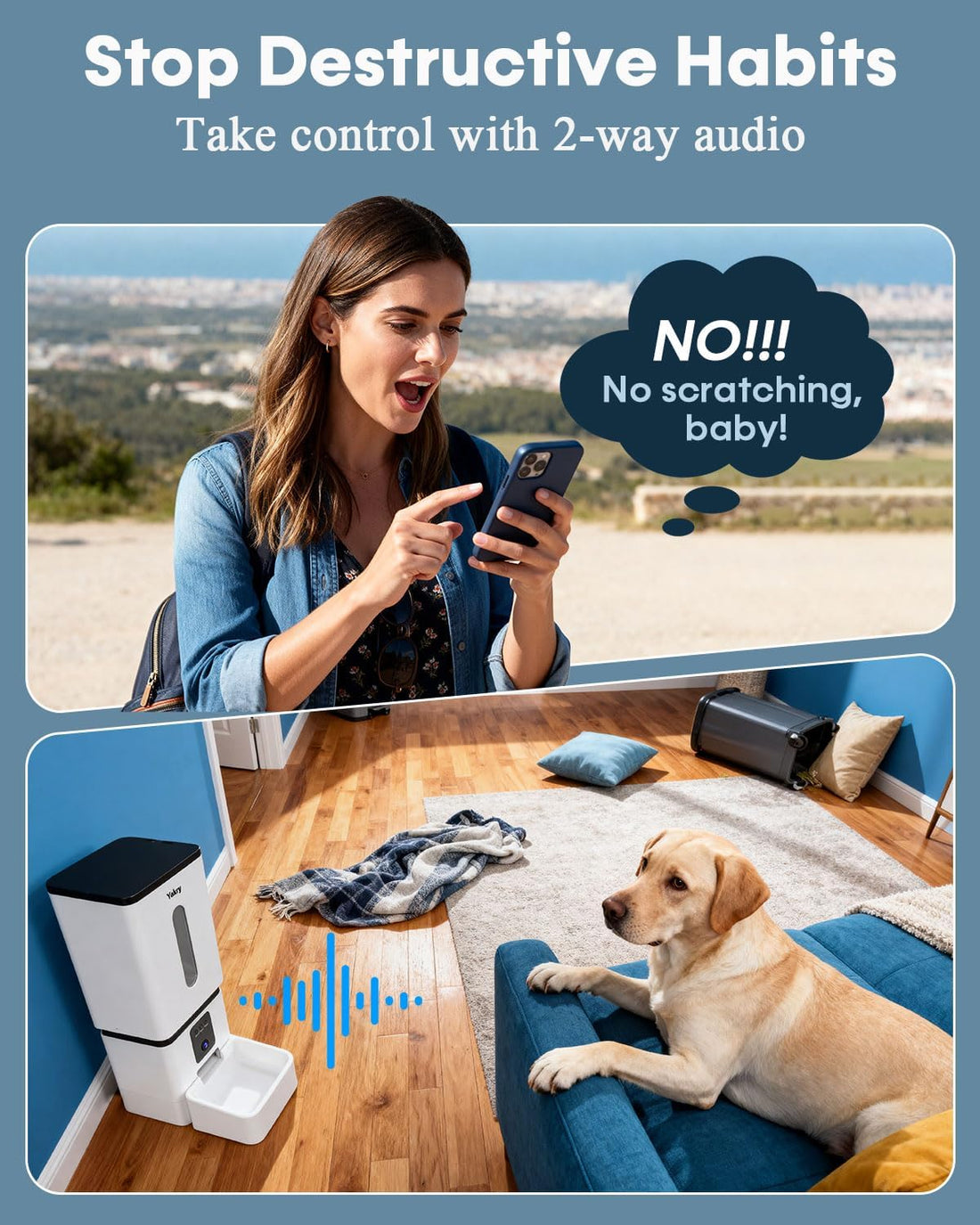 Automatic Dog Feeder Large Breed with Camera