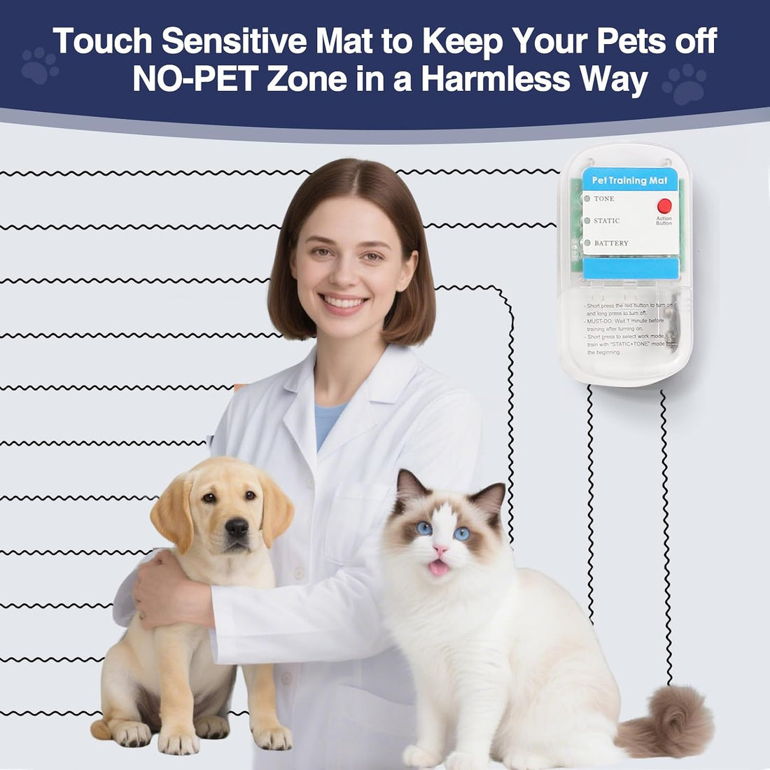 PAPARELA Scat Shock Mat for Dogs and Cats Indoor