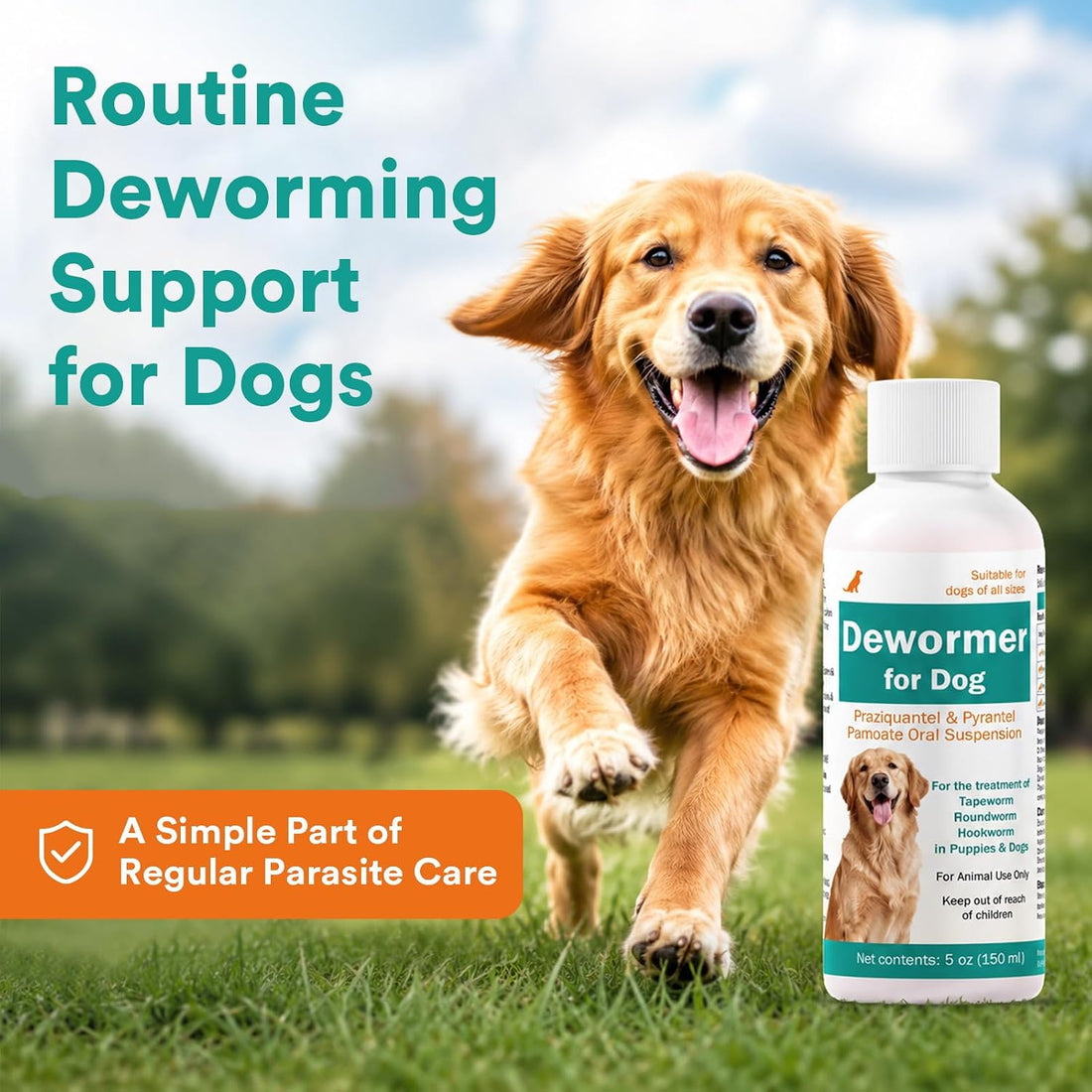 Dewormer for Dogs, Praziquantel & Pyrantel Pamoate Treatment