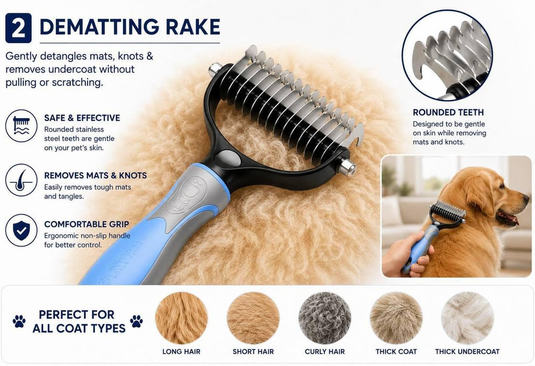 8-Piece Dog Grooming Kit for Dogs & Cats