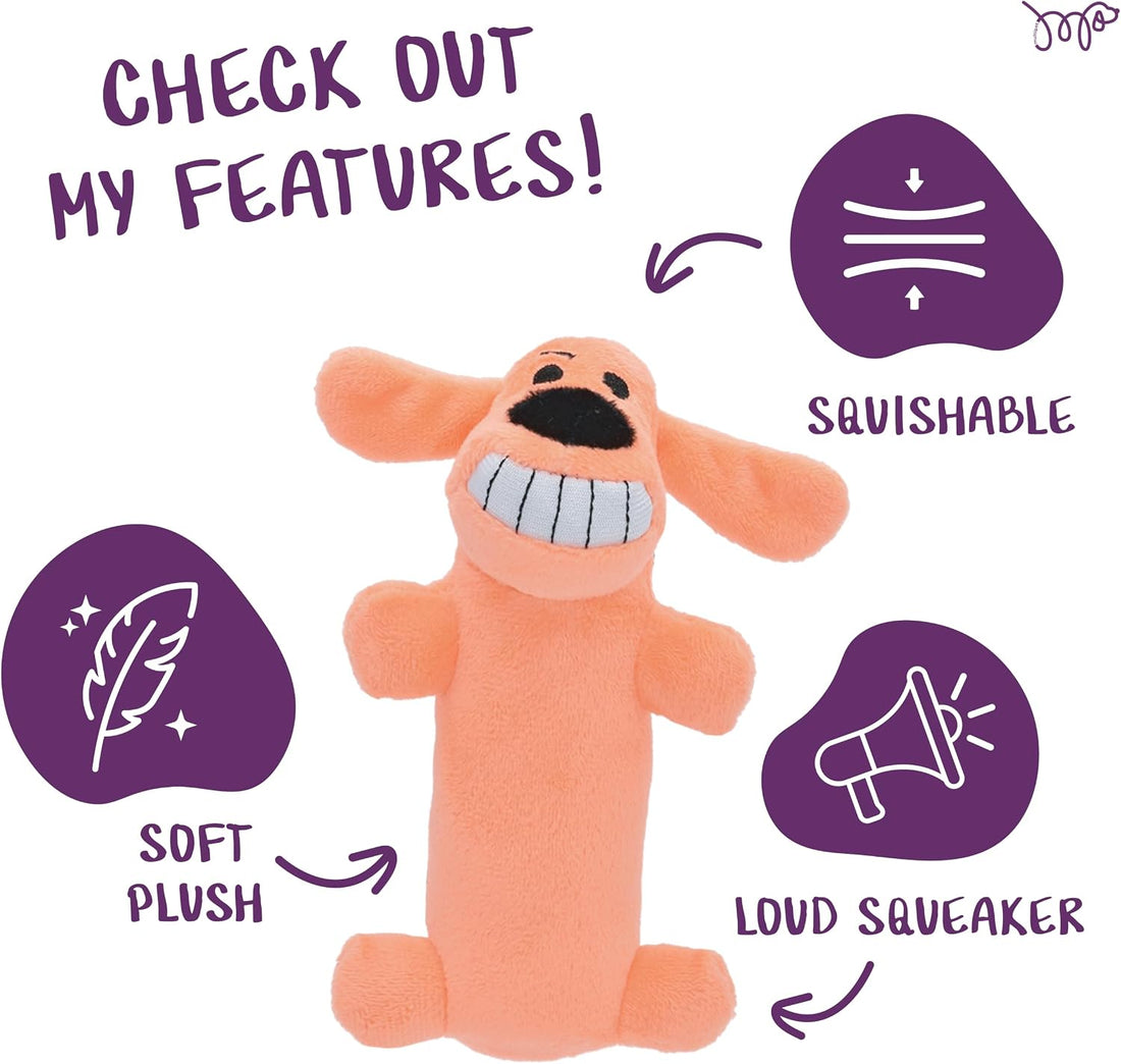 Multipet Loofa Dog Plush Squeaky Toy