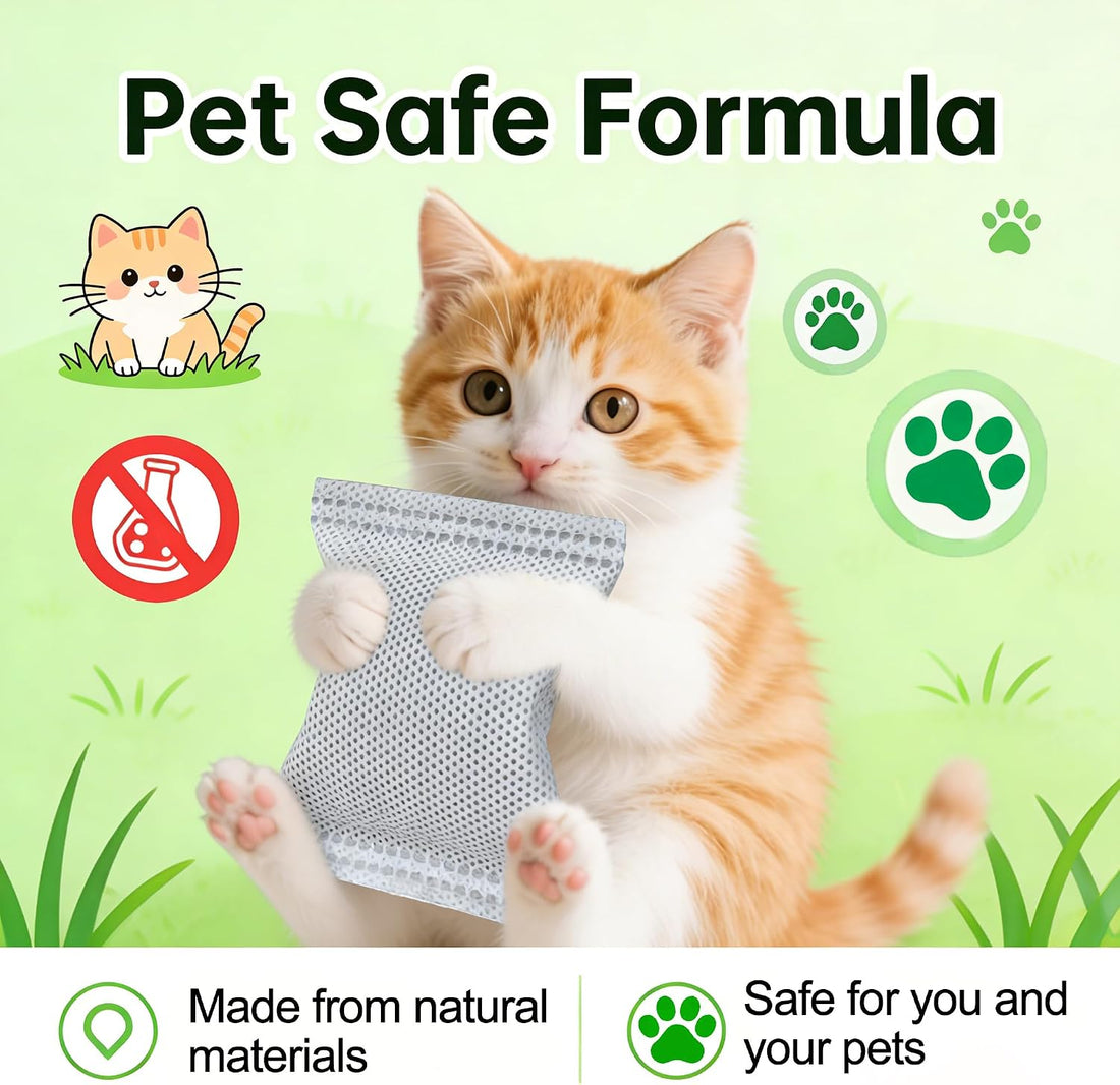 NEWKE 12Pcs Activated Carbon Odor Remover Refills for Hooded Cat
