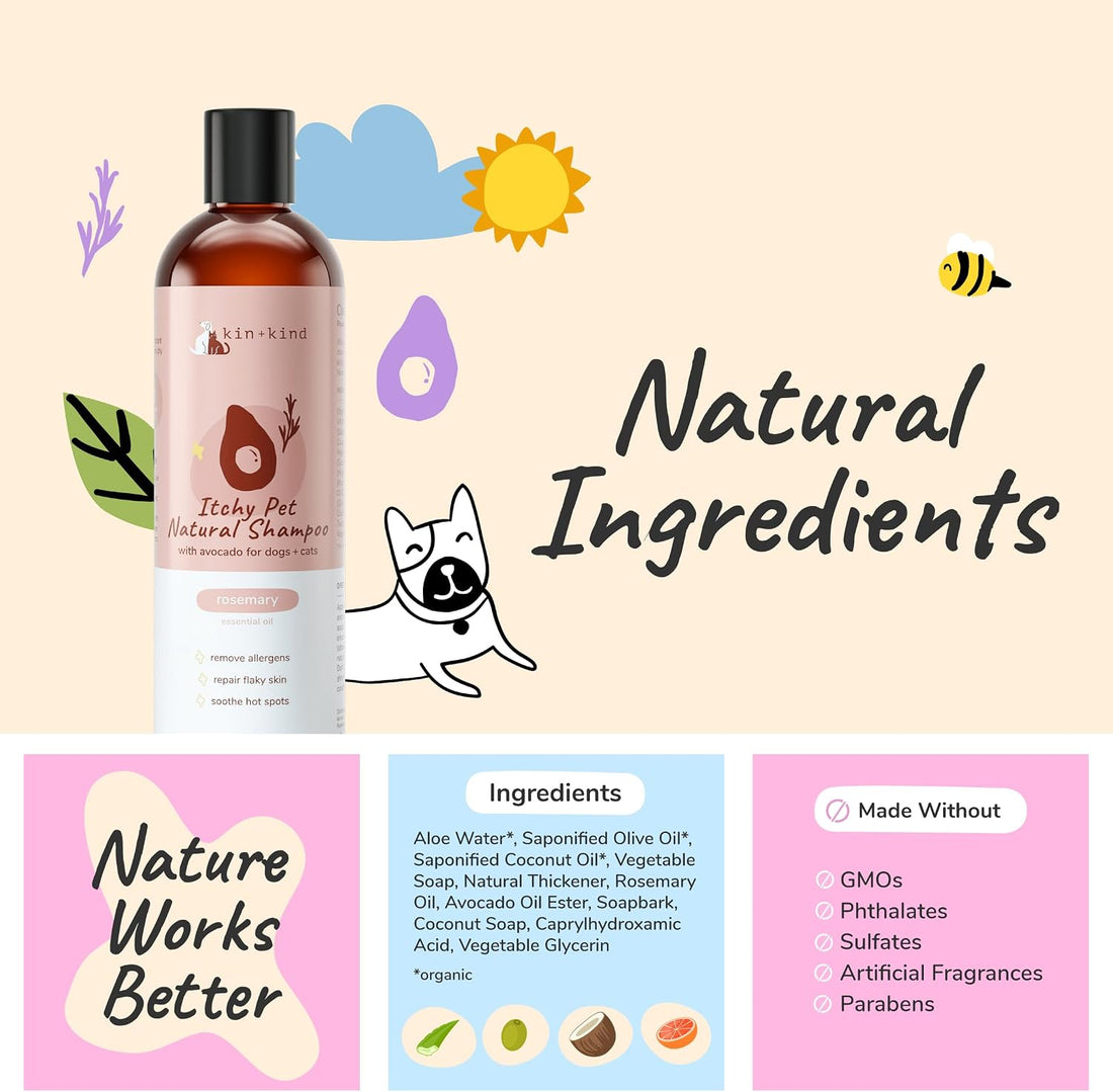 kin+kind Itchy Pet Natural Dog and Cat Shampoo
