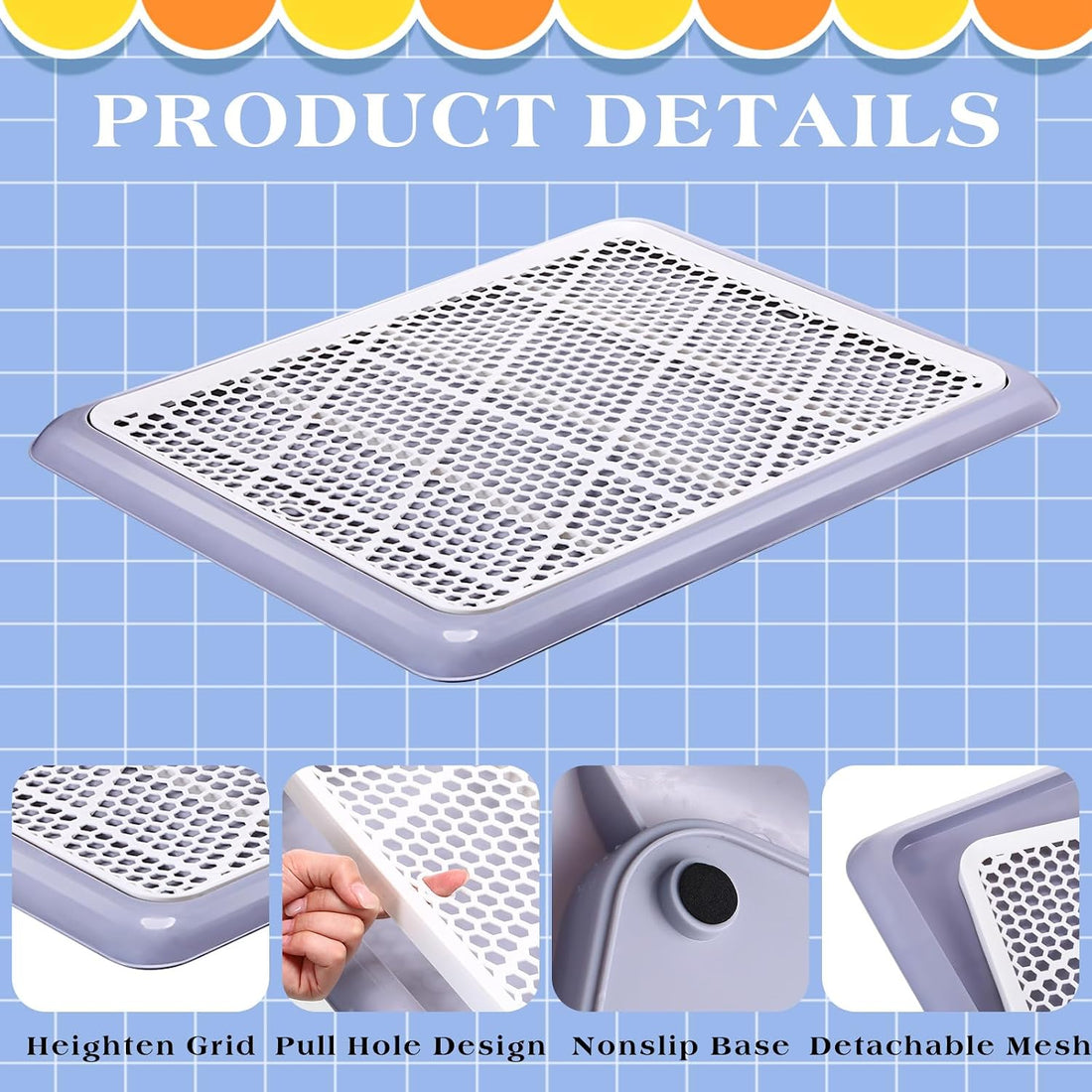 Mifoci Dog Training Pad Holder with Mesh Tray Non-Slip Leak Proof