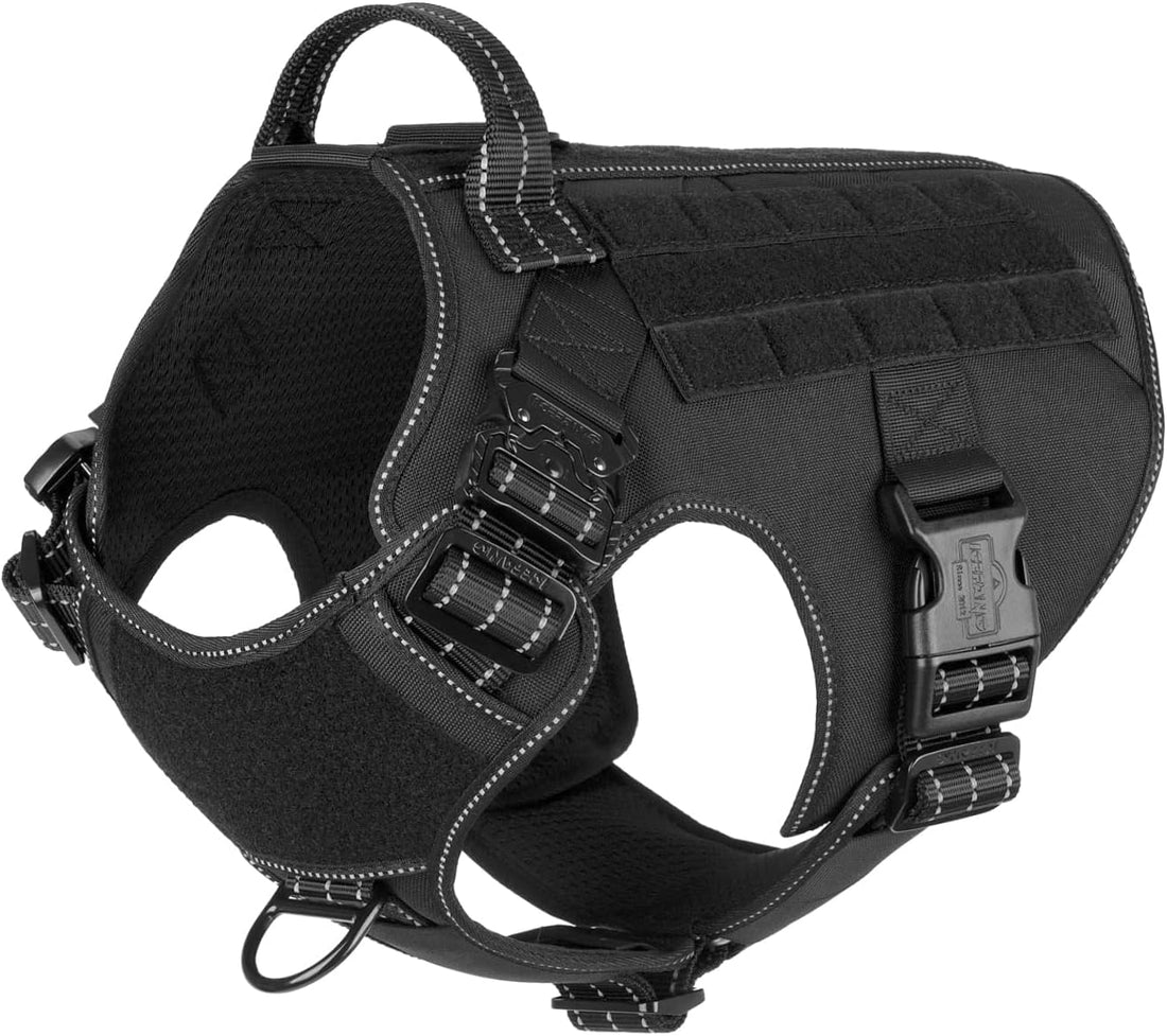 ICEFANG Tactical Dog Harness for Large Dogs,Reflective No Pull Dog