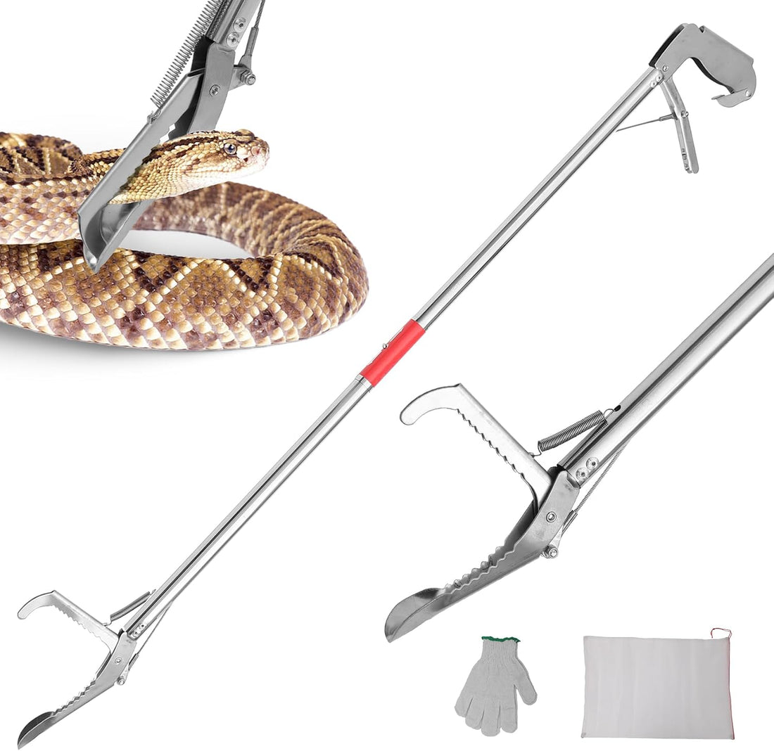 78 Inch Folding Snake Grabber Tool Extra Long Snake Tongs for Extra