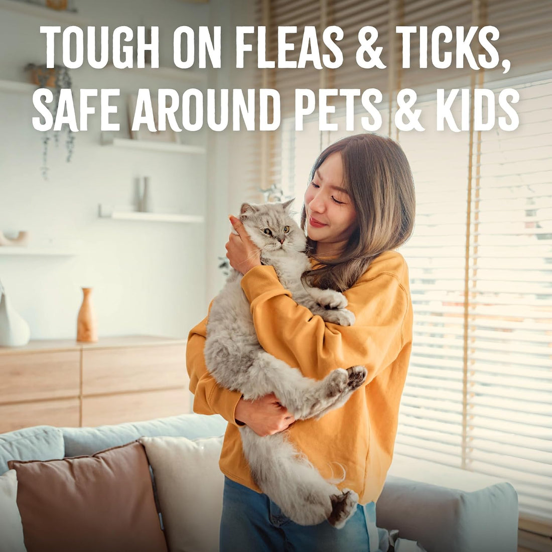 TropiClean Flea and Tick Treatment Spray for Cats & Home, Safely Treat