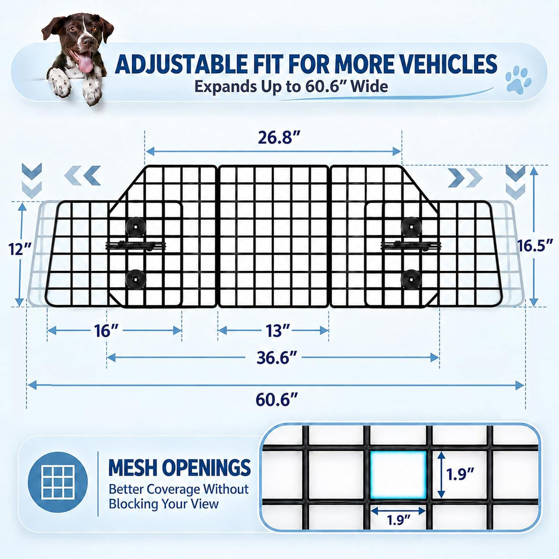 FEED GARDEN Dog Car Barrier for SUV
