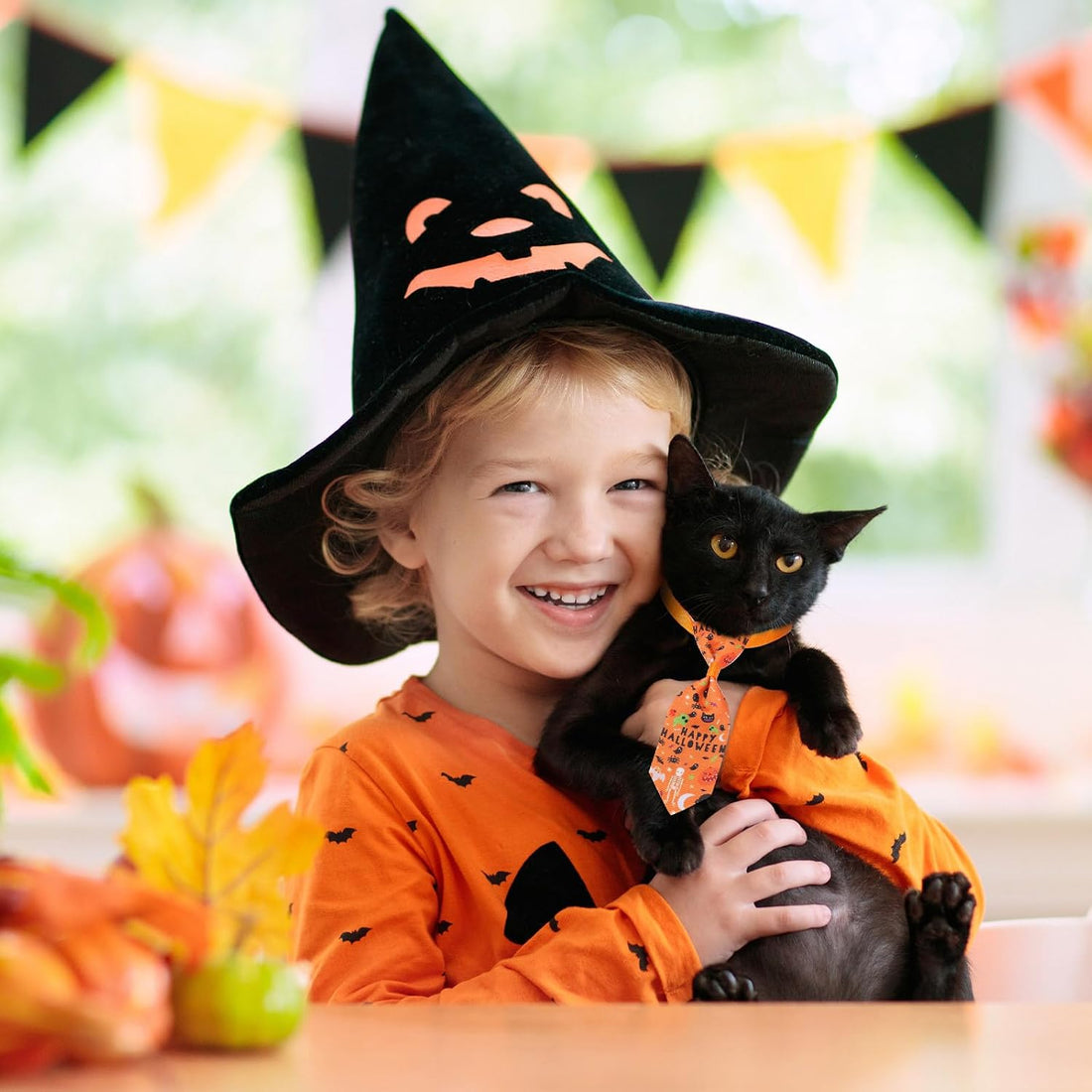 Talltalk 120 Pcs Halloween Dog Bow Tie Collar Set