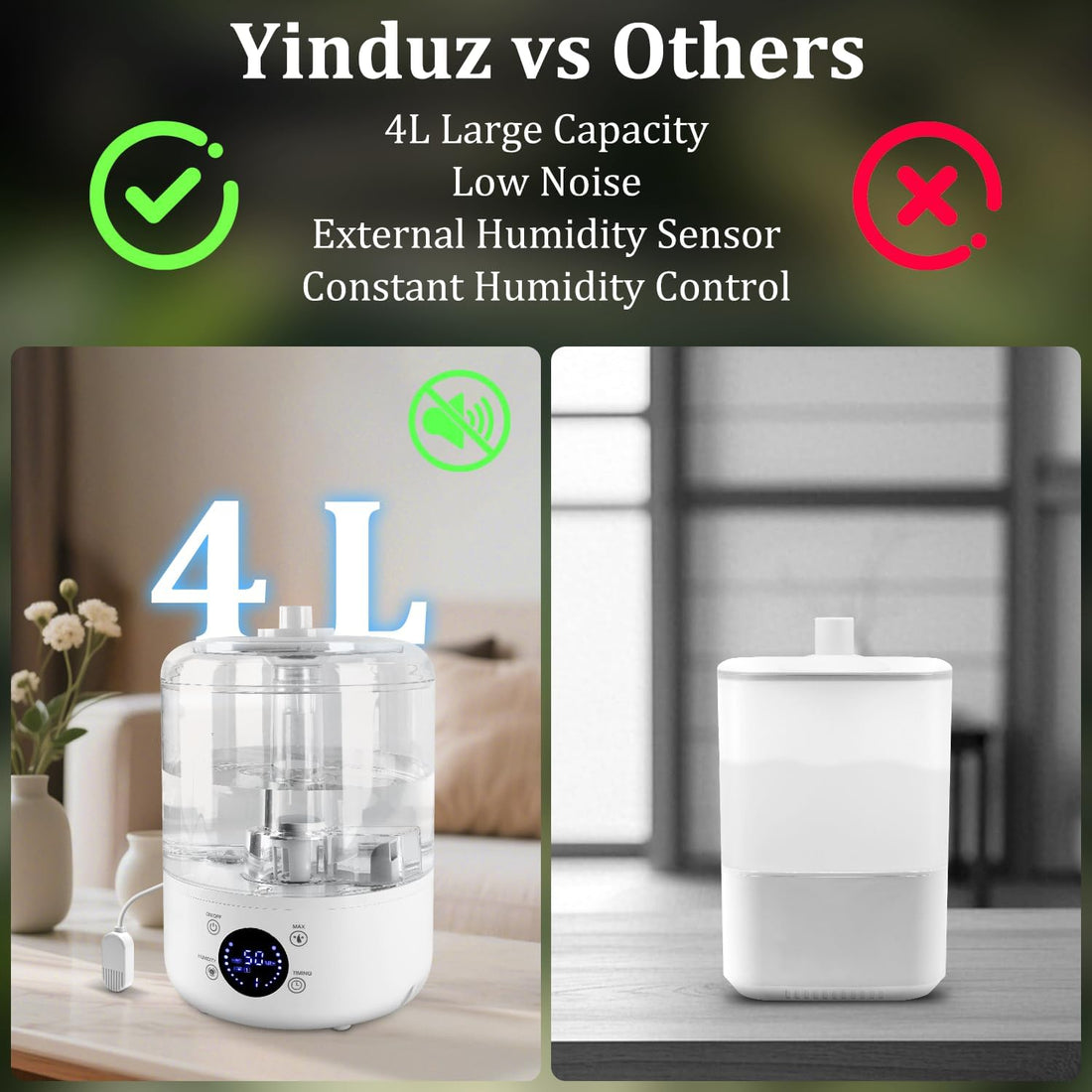 4L Reptile Humidifier Fogger, Humidity Sensor, Timer, 3 Mist Levels