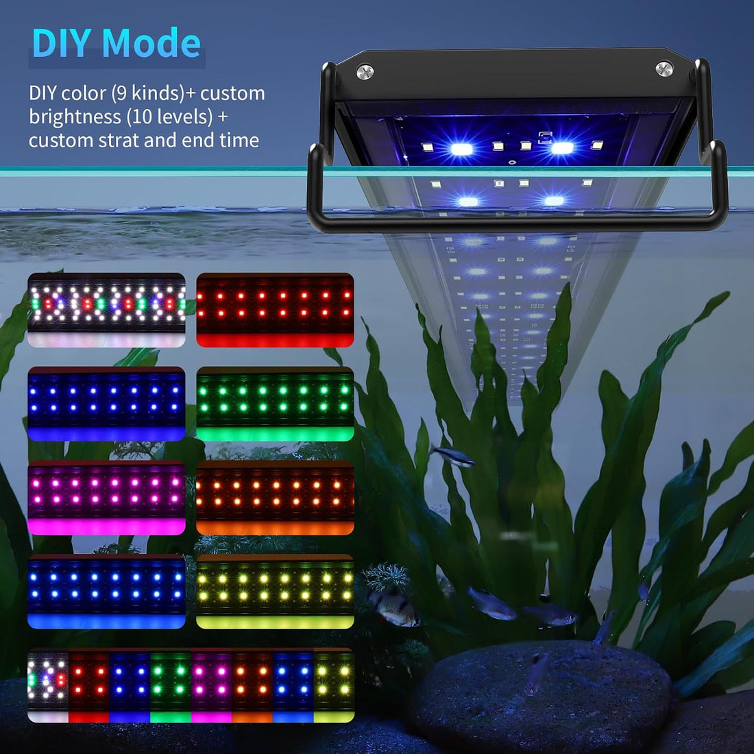 hygger Aquarium Light, 26W Full Spectrum Fish Tank LED Light