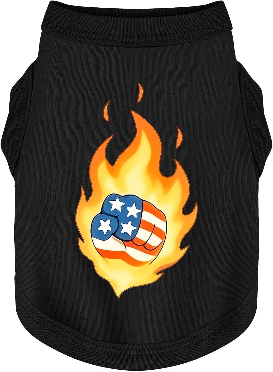 American Battle Damaged Flag Inspired Cotton Dog Shirt,Independence