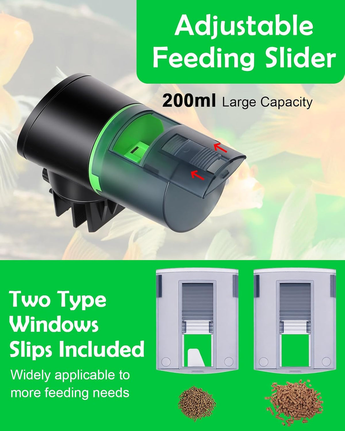 Automatic Fish Feeder for Aquarium Easy Setup & 12/24/48H Interval