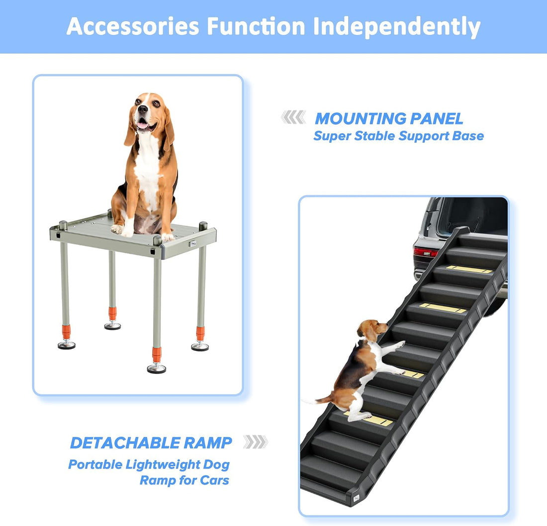 Adjustable 4-Leg Dog Pool Ramp